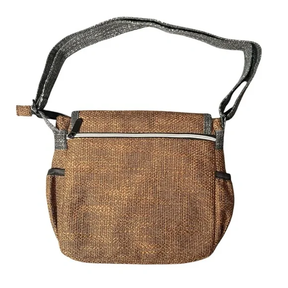 Dime Bags 11 Brown Hemp Mini Messenger - Tablet Sleeve, Smell Proof- Unisex